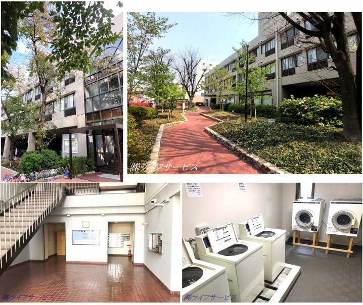 ファミールハイツ北大阪３号棟の外観共用部