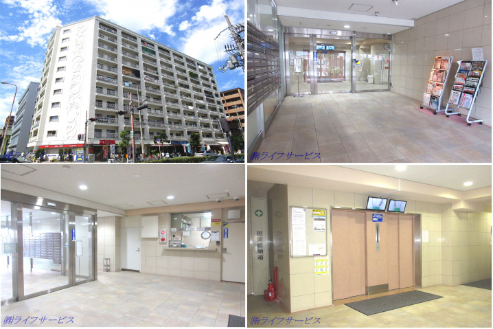 シャンボール第２新大阪の外観と共用部