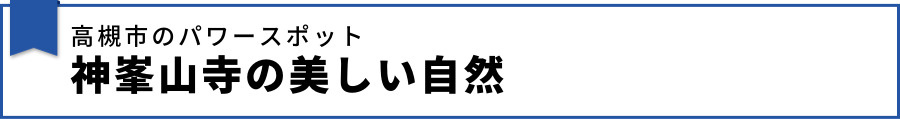 高槻市のパワースポット神峯山寺の美しい自然