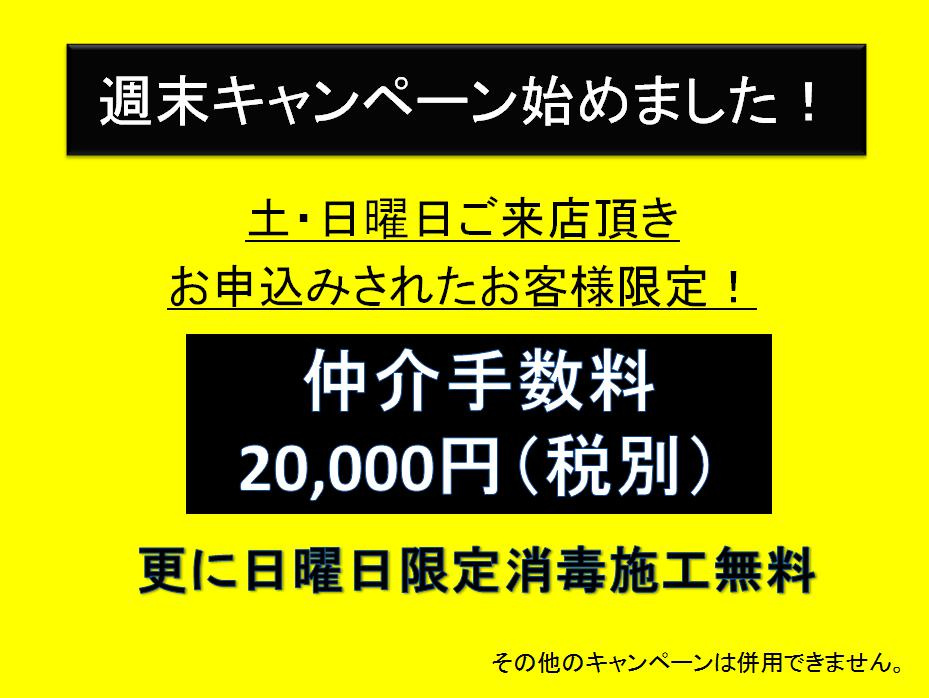 土日限定キャンペーン！の画像