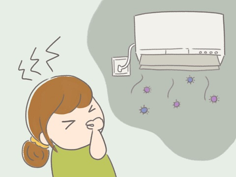 エアコンの臭いの原因は？の画像