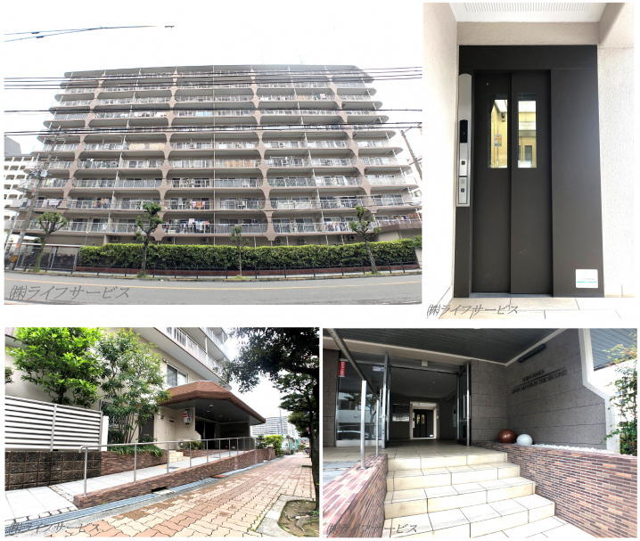 新大阪第２グリーンマンションの外観と共用部