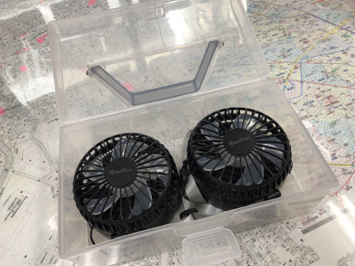 夏本番！！ご見学用に首掛け扇風機を用意しております。の画像