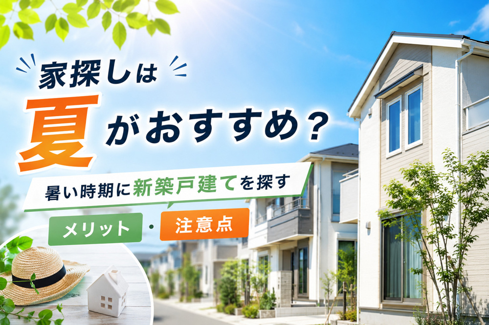 家探しは夏がおすすめ？暑い時期に新築戸建てを探すメリット・注意点の画像
