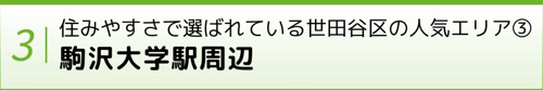 住みやすさで選ばれている世田谷区の人気エリア③駒沢大学駅周辺