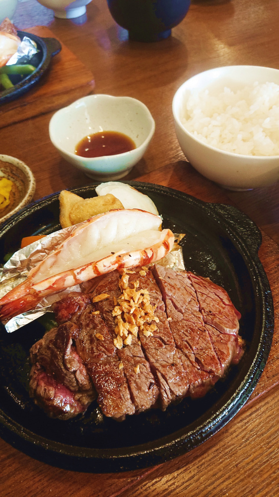 海老とステーキの合わせ技！の画像