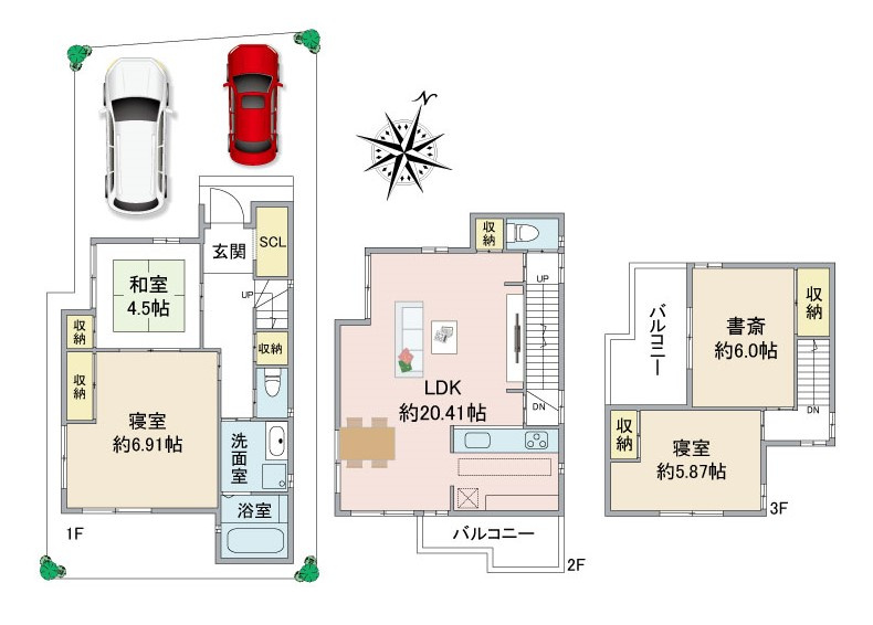 稲野町3丁目の4区画、販売開始しました！の画像