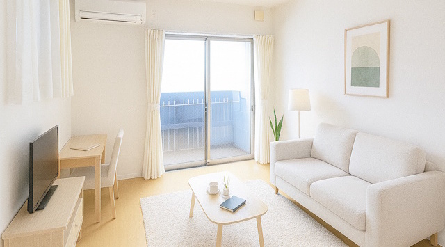 【ルームツアー】ホワイトハウスP-1｜バス・トイレ別のセパレートタイプ！女性専用ワンルームアパート♪の画像