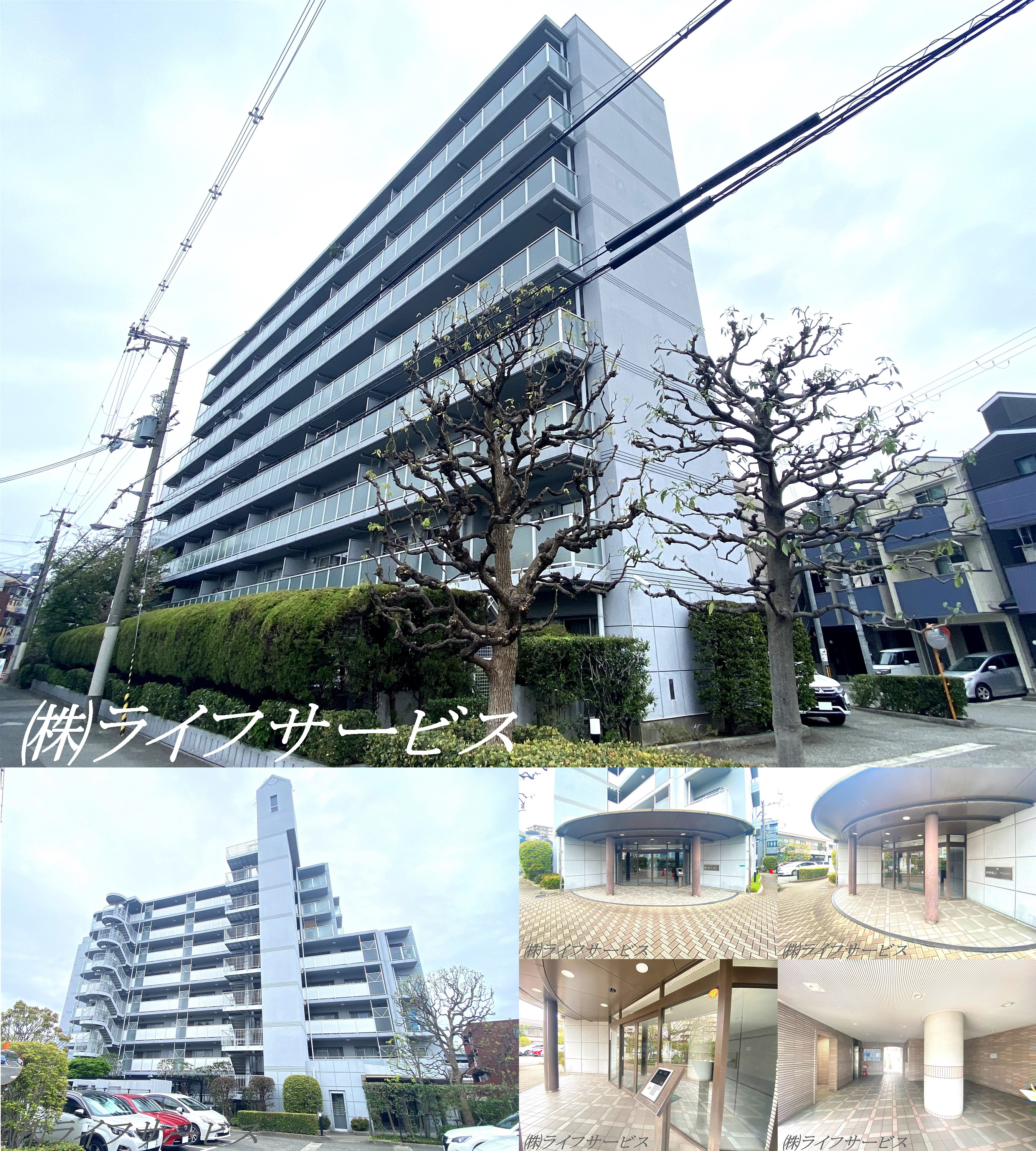 野中北パークハウスの外観と共用部