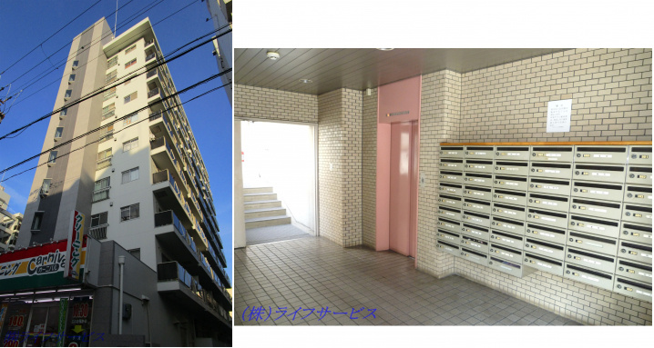 ダイアパレス三国３号館の外観と共用部