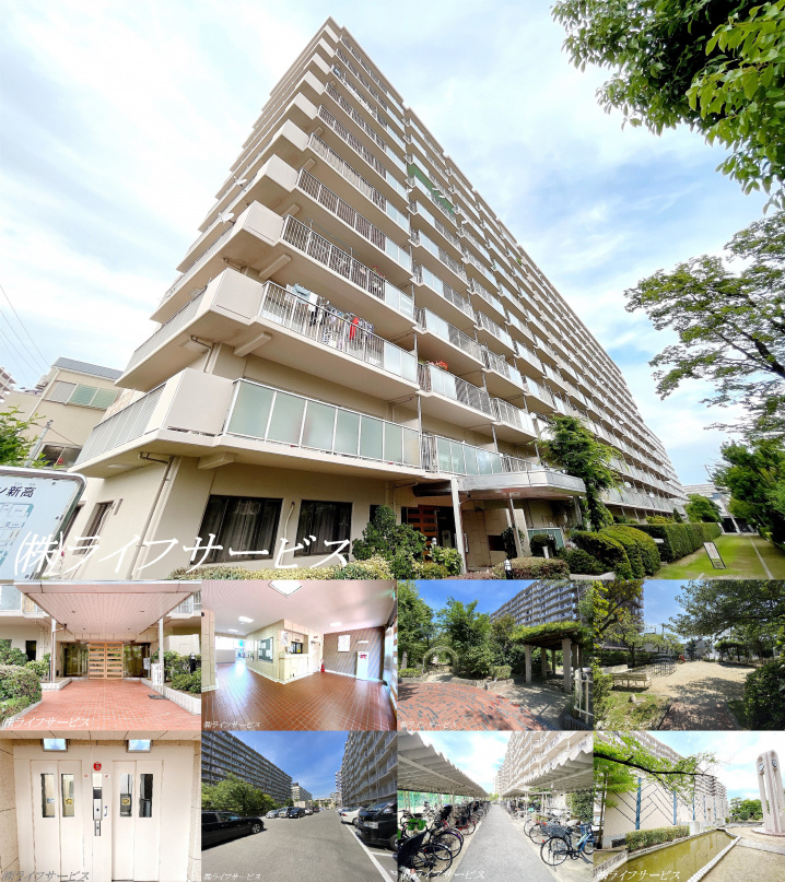 レックスタウン新高１号館の外観と共用部