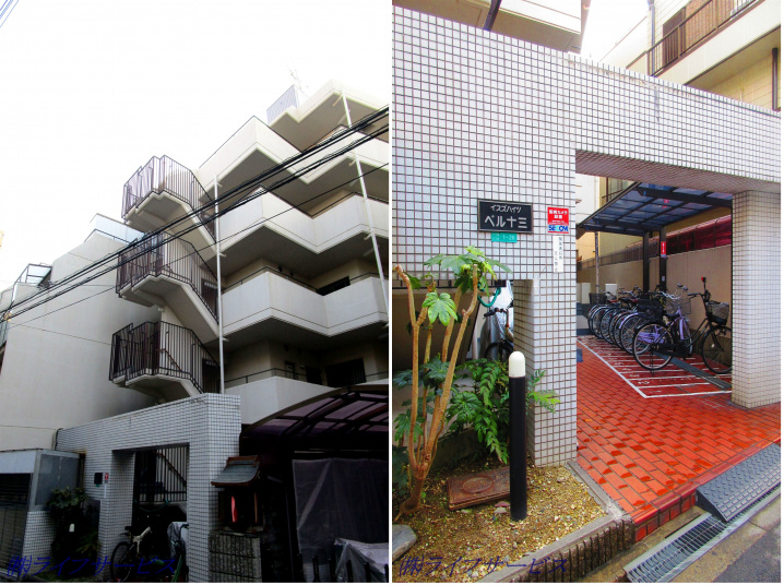 イスズハイツベル十三の外観と共用部