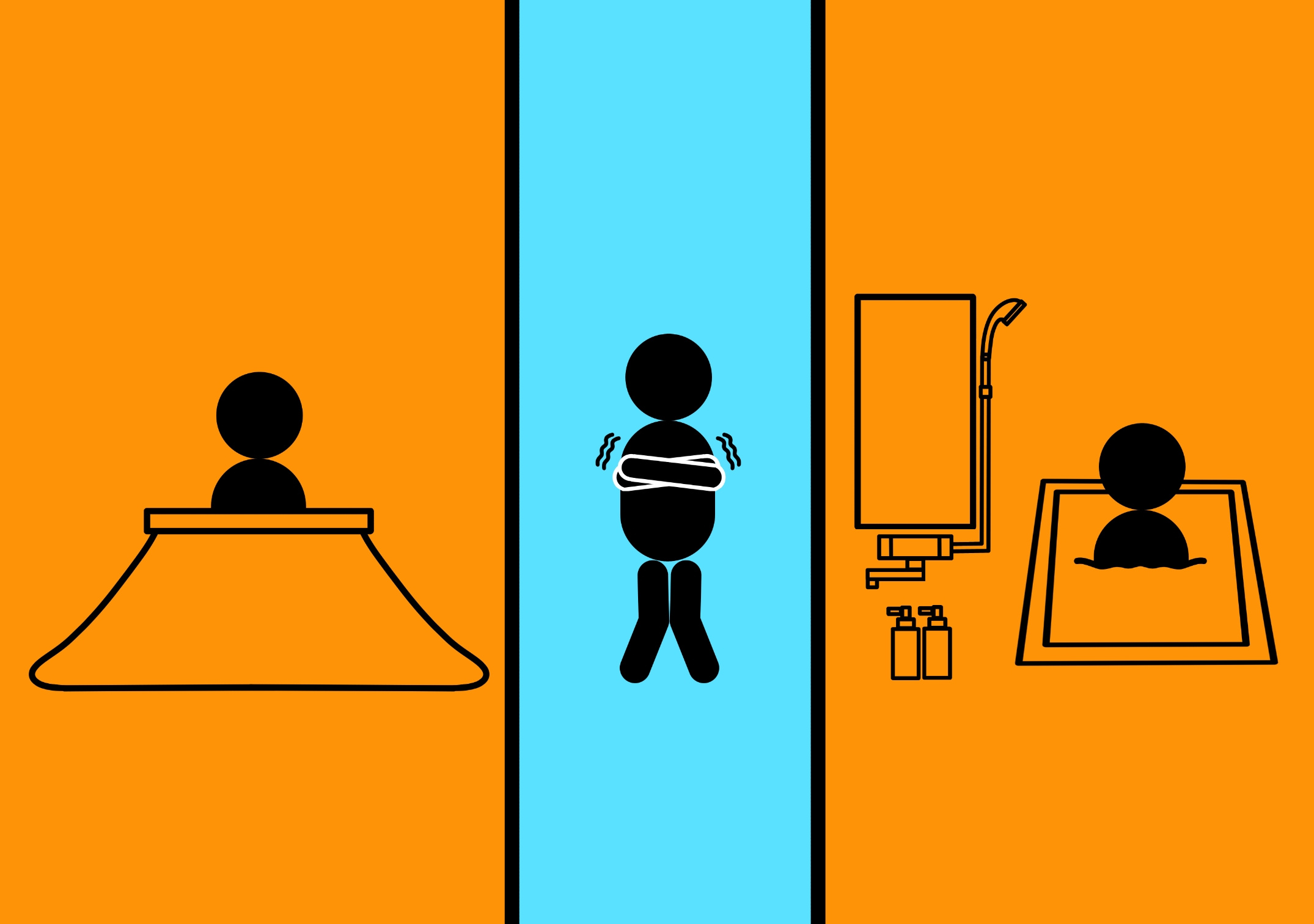 ヒートショックは年齢は関係ありません。の画像