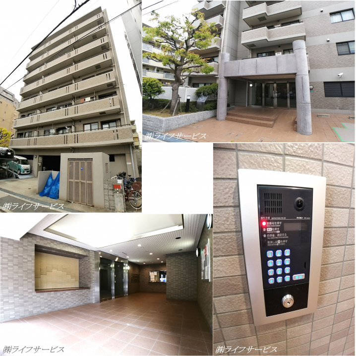 ベルアーバニティ新大阪の外観と共用部