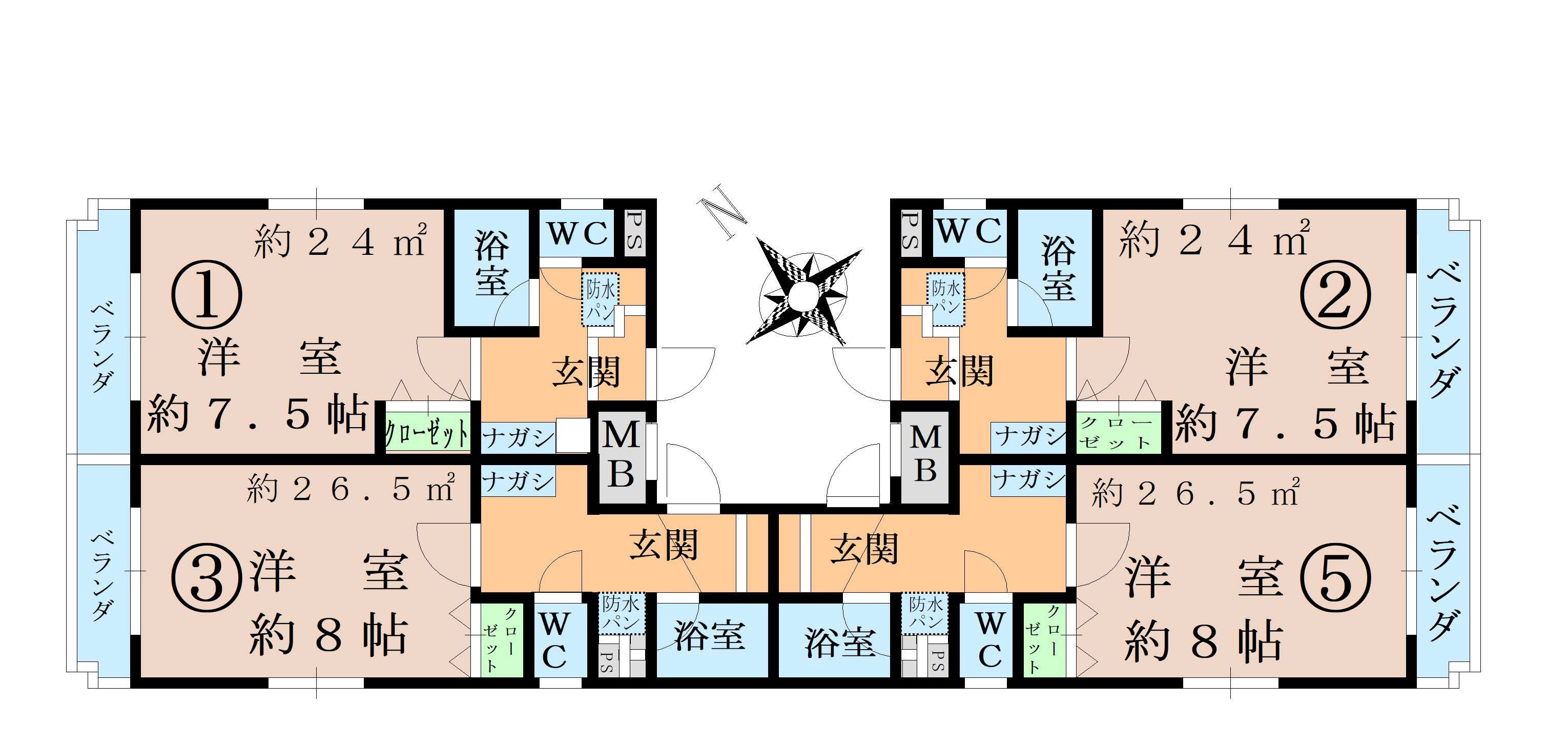 ★レディースマンション★全室角部屋で人気のセパレート【問い合わせ番号50】の画像