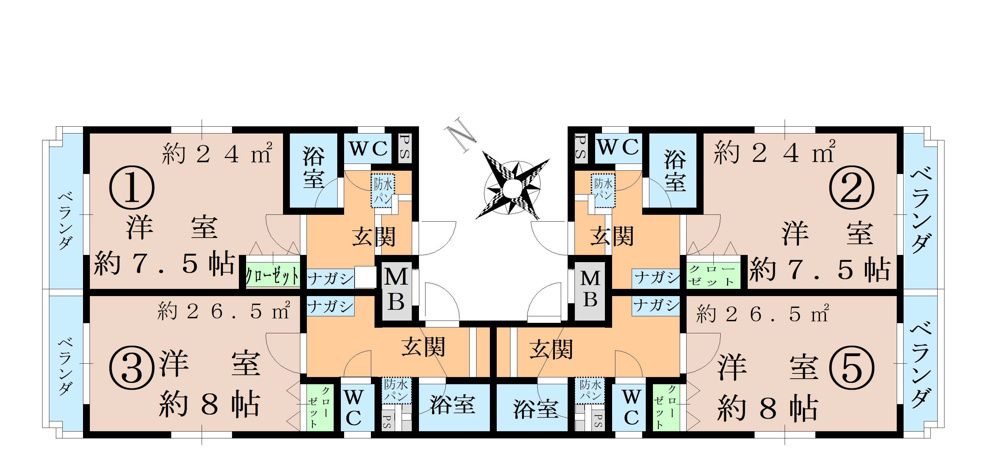 ★レディースマンション★全室角部屋で人気のセパレート【問い合わせ番号50】の画像
