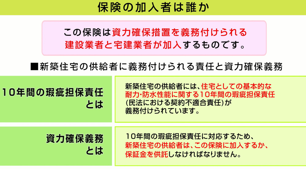 住宅瑕疵担保責任保険とは？の画像