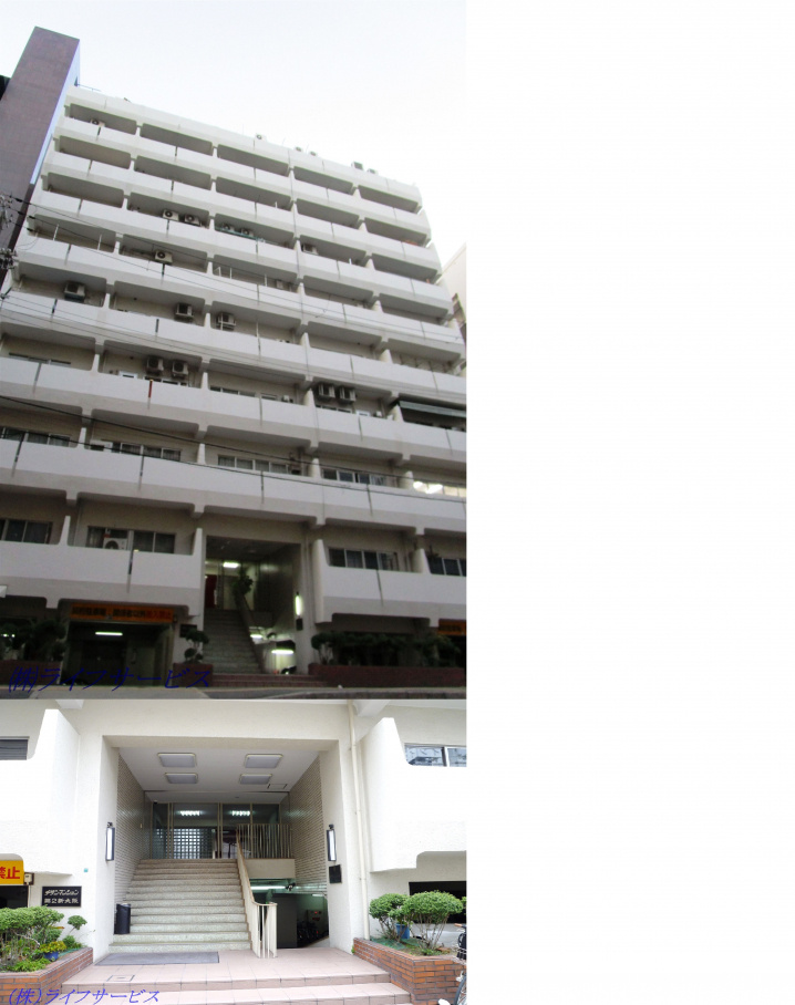 チサンマンション第２新大阪の外観と共用部