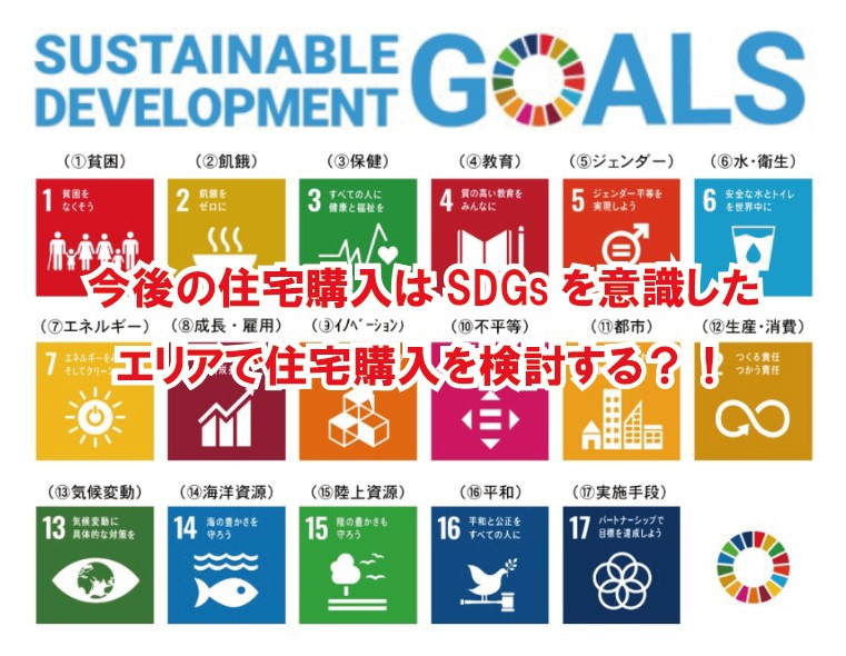 今後の住宅購入はSDGsを意識したエリアで住宅購入を検討する？！の画像