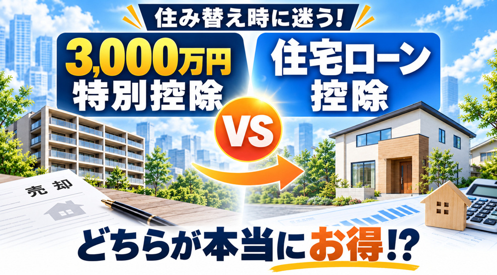 住み替え時に迷う！3,000万円特別控除VS住宅ローン控除、どちらが本当にお得⁉の画像