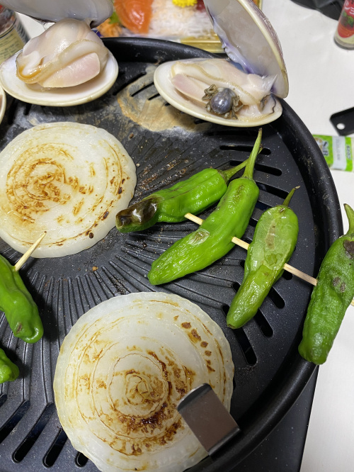 家で野菜バーベキュー！！の画像