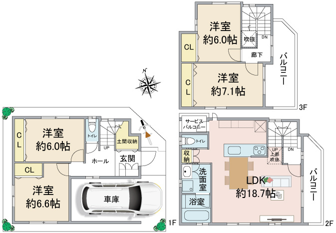 【販売状況】西宮市津門呉羽町新築戸建｜残2区画の最新情報です。の画像