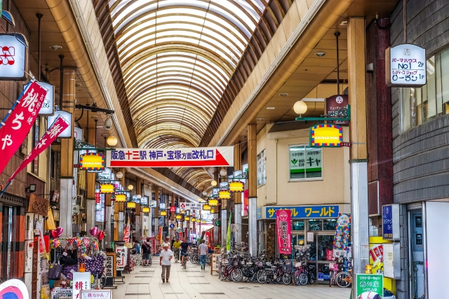 大阪市淀川区の十三にある商店街「十三トミータウン」で買い物しよう！の画像