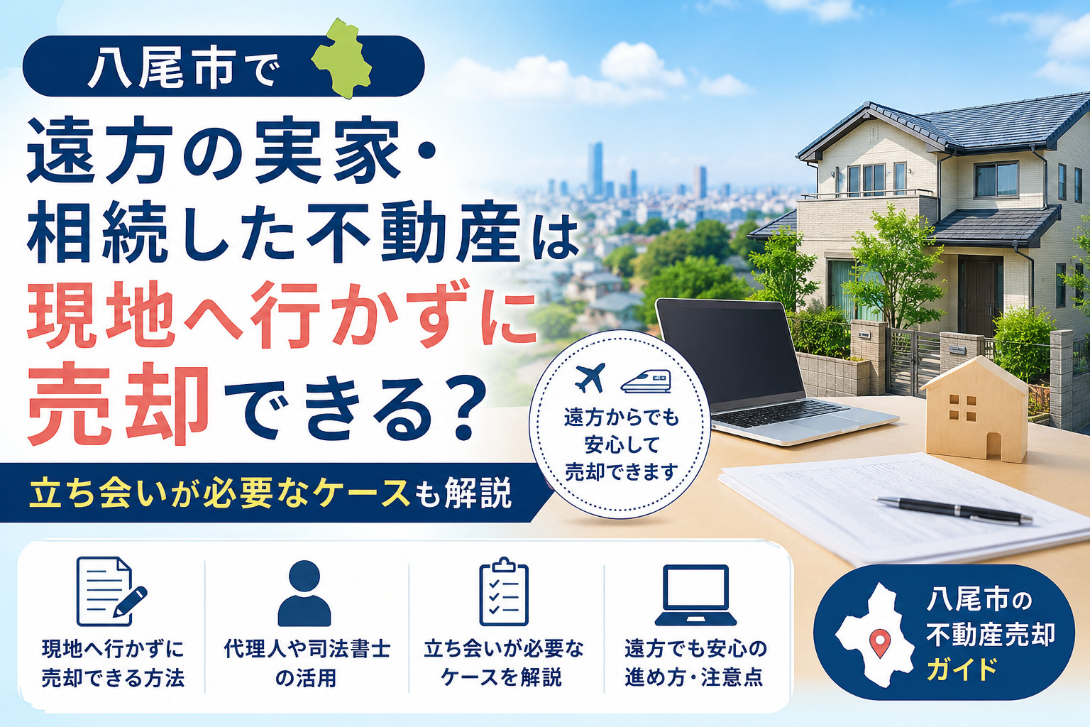 八尾市で遠方の実家・相続した不動産は現地へ行かずに売却できる？立ち会いが必要なケースも解説の画像
