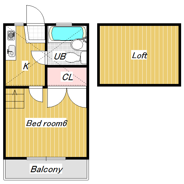 敷金・礼金なし！ロフト付のお部屋♪の画像