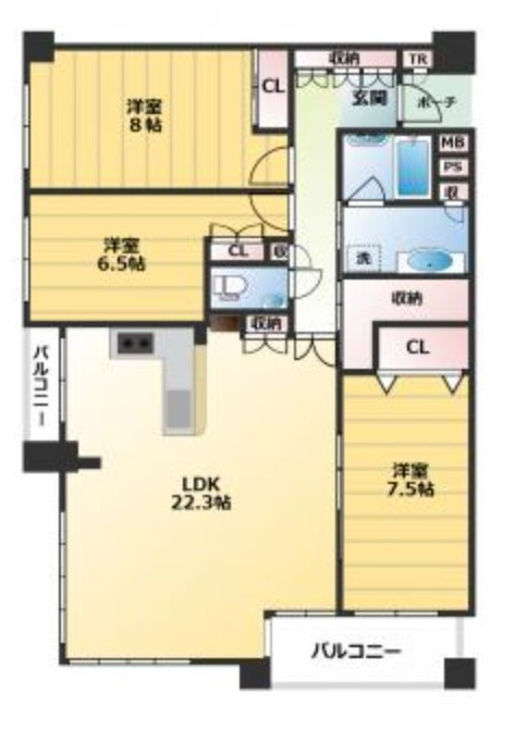 京都市中京区100㎡超えの既存分譲マンションの画像