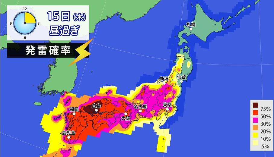 不安定な天気に注意しましょう！の画像