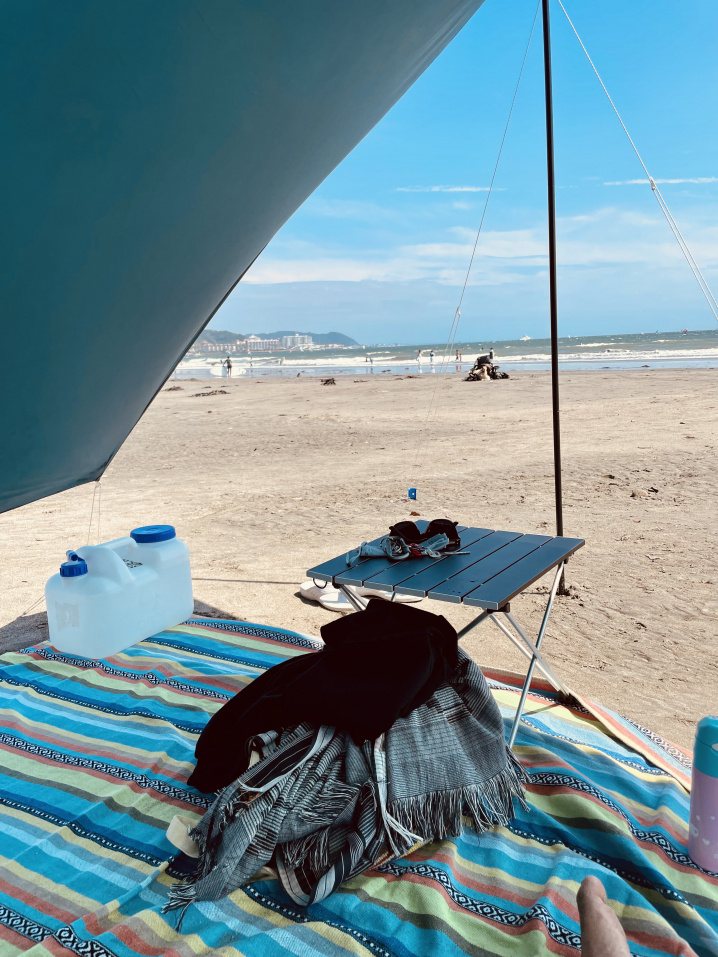 海でまったりの画像