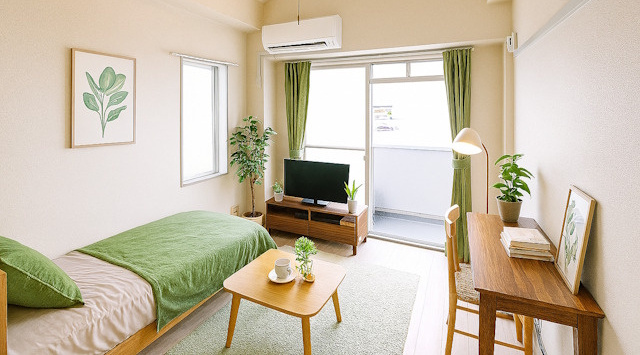 【ルームツアー】シティパレス芝辻｜エアコン付きのワンルームマンション！一人暮らしにピッタリなお部屋♪の画像
