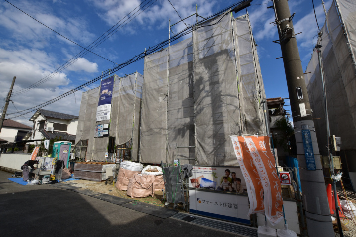 【現場進捗】尼崎市武庫の里2丁目新築戸建｜全2区画の最新情報です。の画像