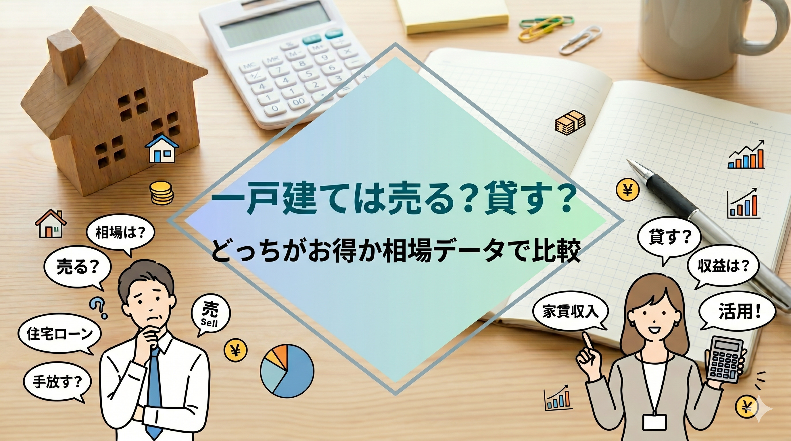 一戸建ては売る？貸す？どっちがお得か相場データで比較の画像