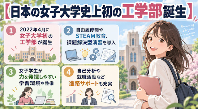 【日本の女子大学史上初の工学部誕生】奈良女子大学から多くの女性がエンジニアとして活躍！の画像