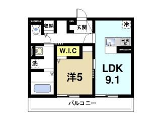 クレアール西九条の間取り図2