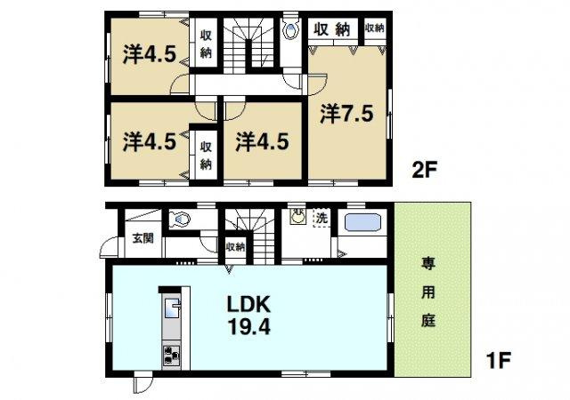針戸建の間取り図1