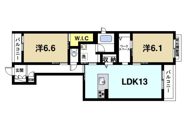 シャーメゾン　コンフォーザの間取り図4