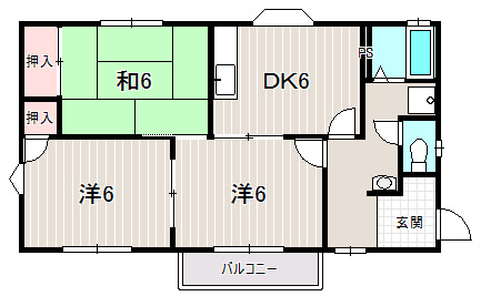蜆塚３DK賃貸物件のご紹介の画像