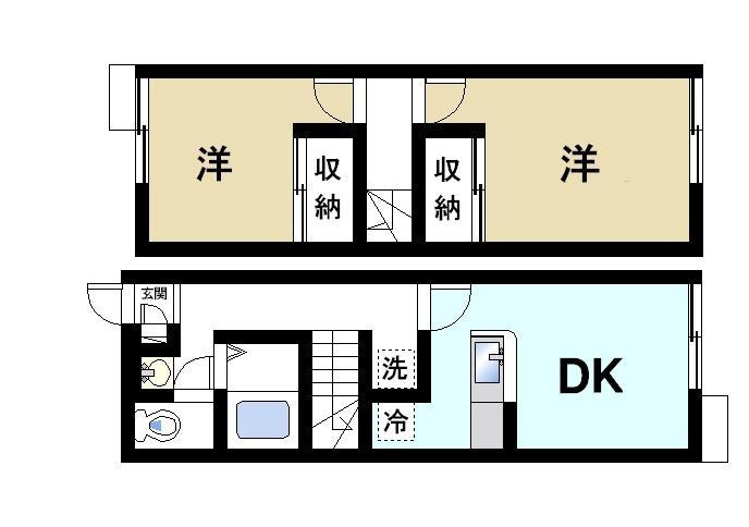 レオパレス浪漫2000の間取り図1
