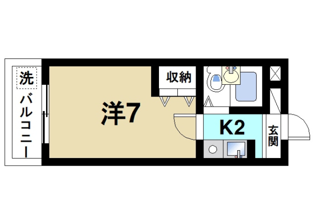 北羅マンションの間取り図1