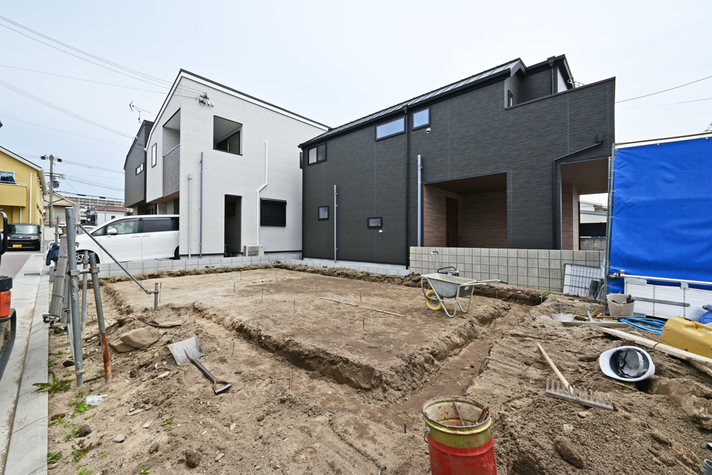 【現場進捗】西宮市浜甲子園2丁目新築戸建｜残1邸の最新情報です。の画像