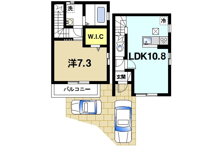 クレア・ド・ルーン高畑の間取り図1