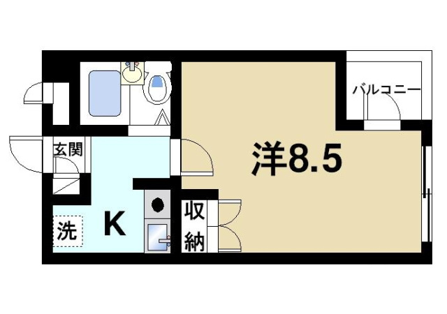 高畑マンションの間取り図1