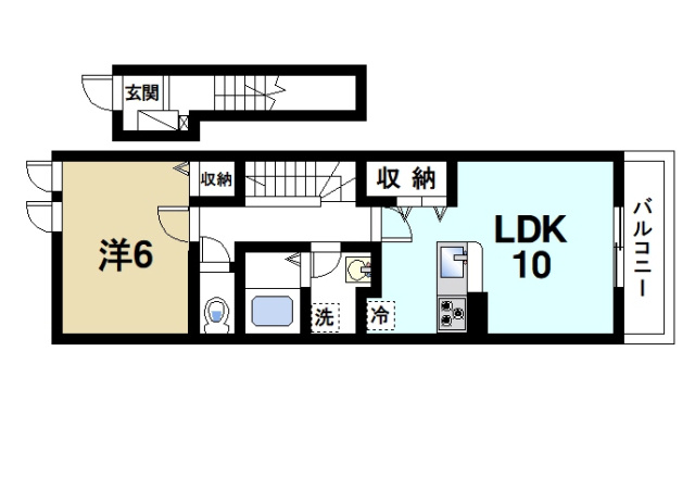 アベニール（あやめ池北）の間取り図2