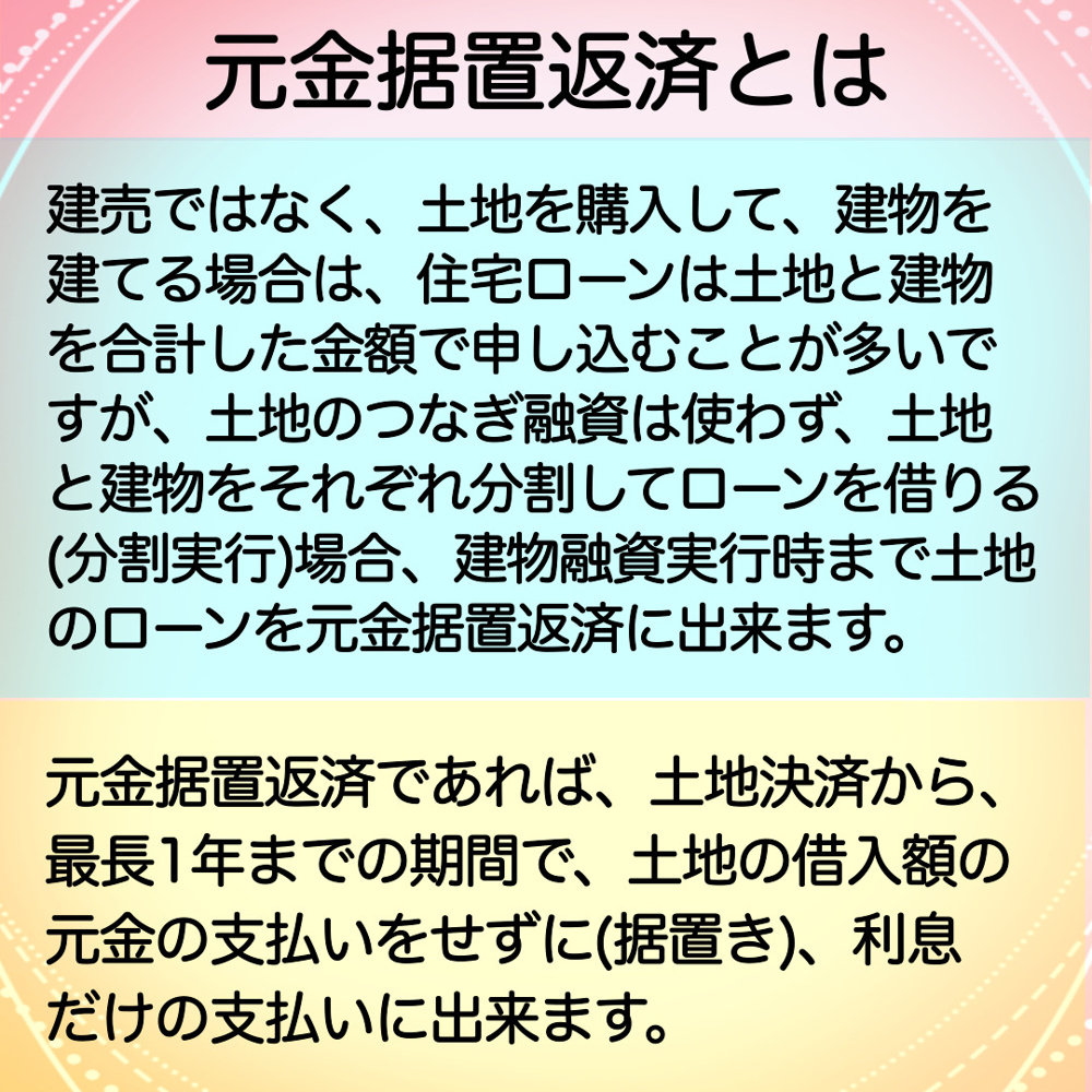 元金据置返済についての画像