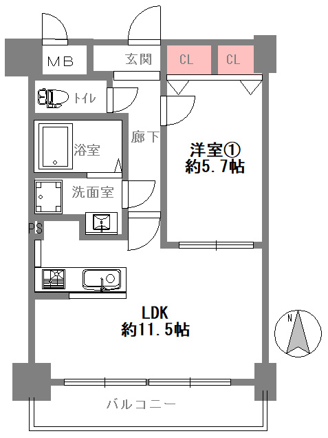 【リフォーム予定】コスモフォーラム四条１LDKの画像
