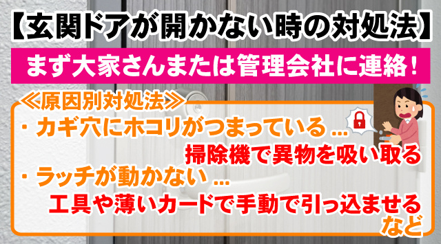 【玄関ドアが開かない時の対処法！】原因や注意点などについて解説