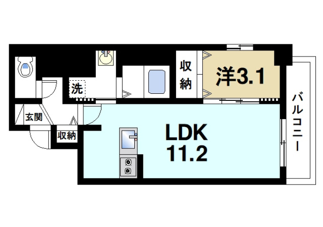 LA RIVIERE OKAMOTOⅡの間取り図2